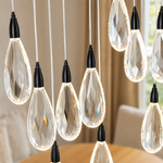 L1150 Teardrop Crystal Pendant Light - Black
