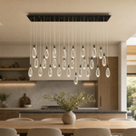 L1150 Teardrop Crystal Pendant Light - Black