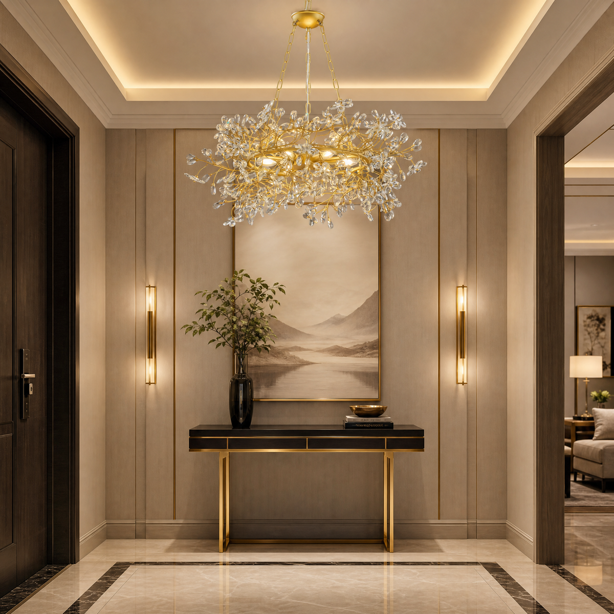 L1200-Marble Lingyu Pendant Light - Copper