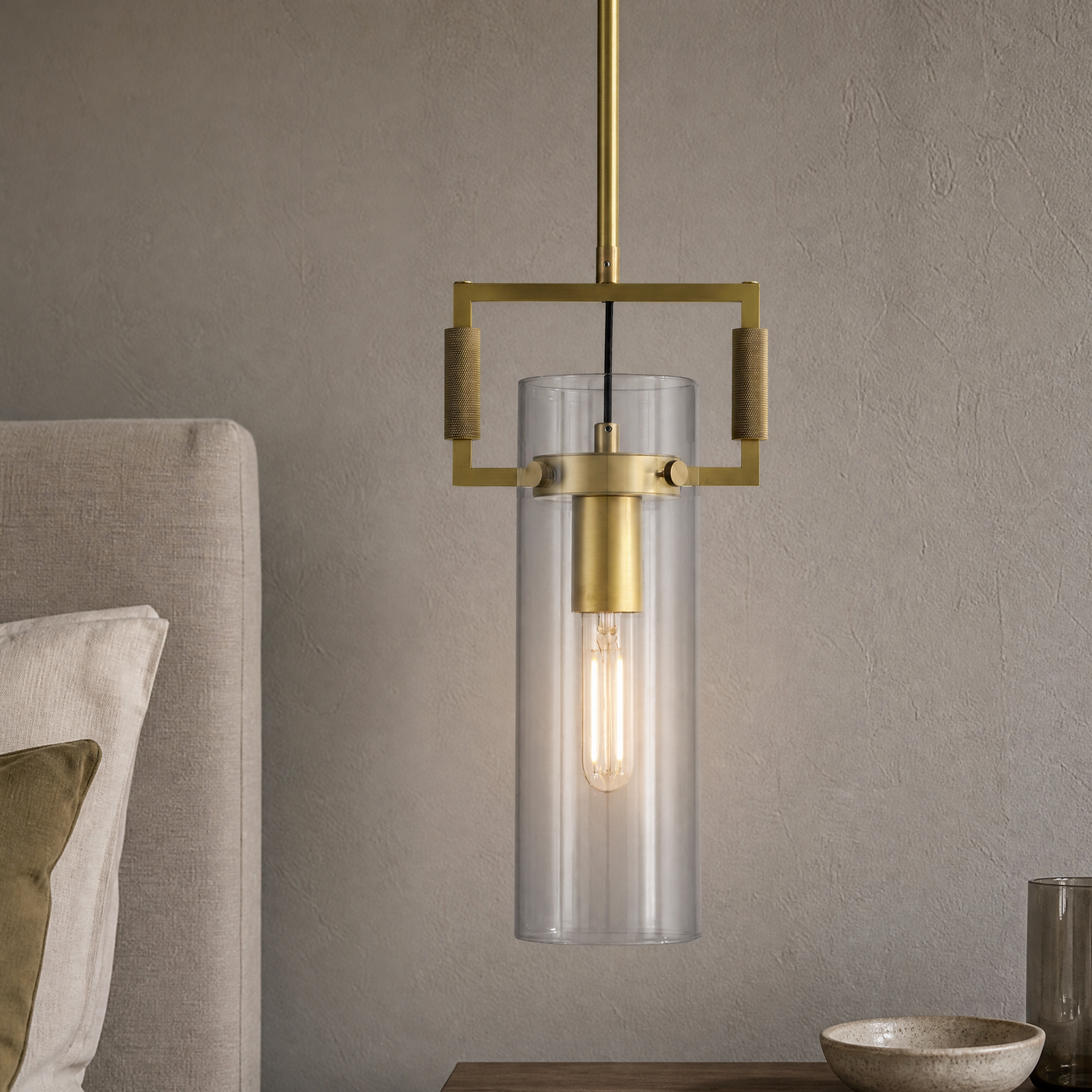 L1200-Marble Tile Pendant Light - Copper-Change Supplier