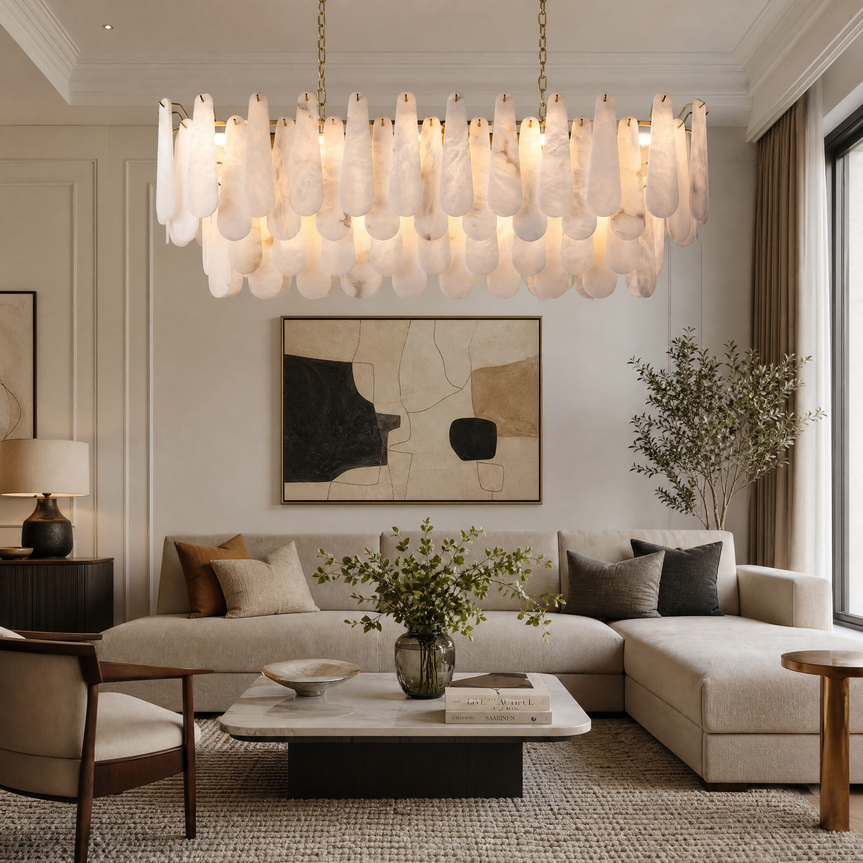 L125 Light Cube Crystal Pendant Light - Stainless Steel Color