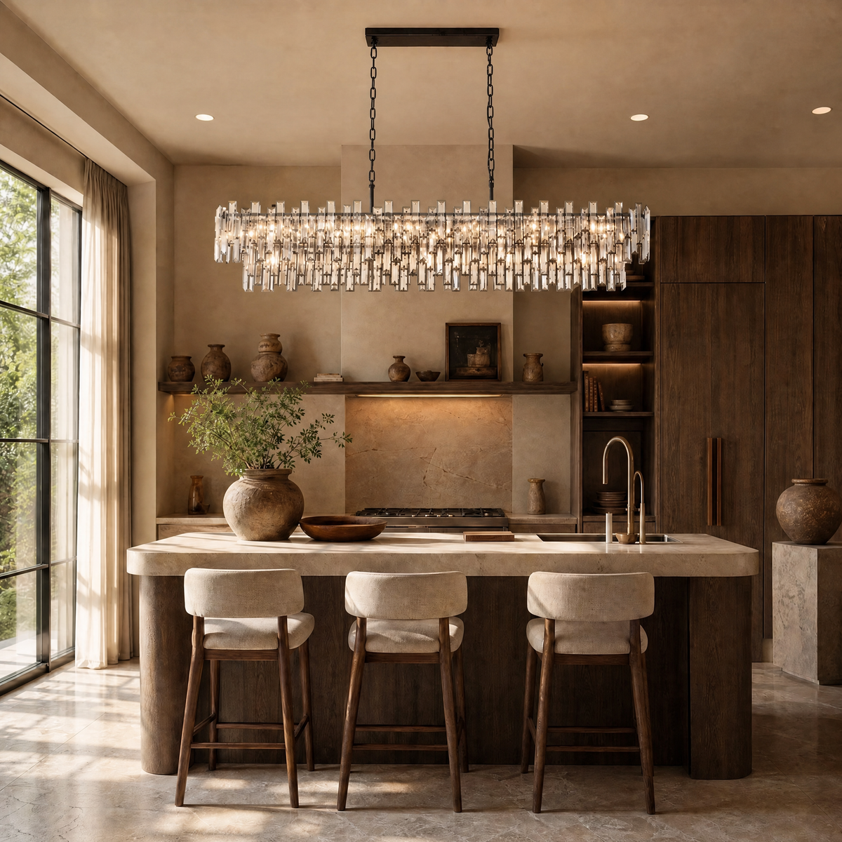 L1400 Double Mirror Dining Pendant - Black