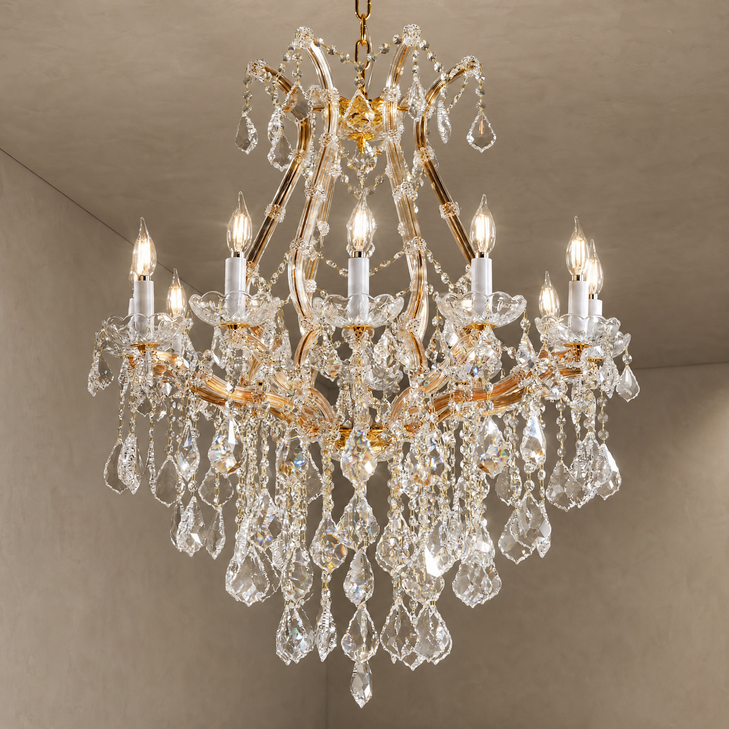 L1400 Elegant Ceramic Ginkgo Leaf - Dull Gold