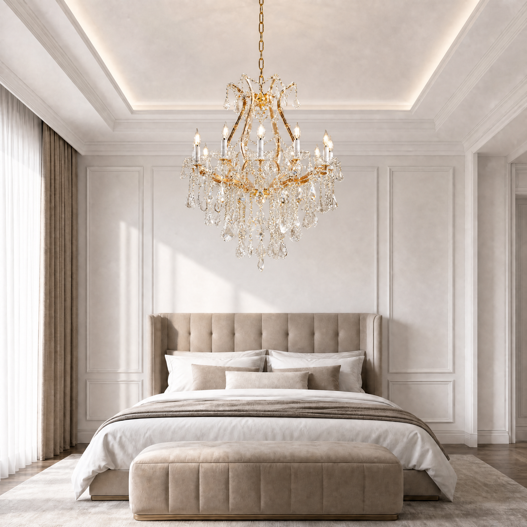 L1400 Elegant Ceramic Ginkgo Leaf - Dull Gold