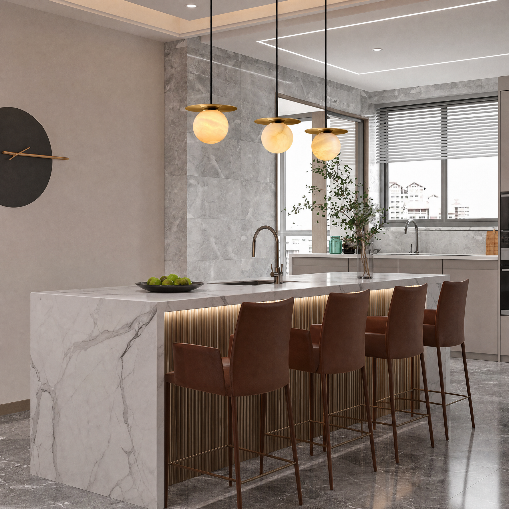 L910 Hook Piece Crystal Round Pendant Clear Light Color Copper