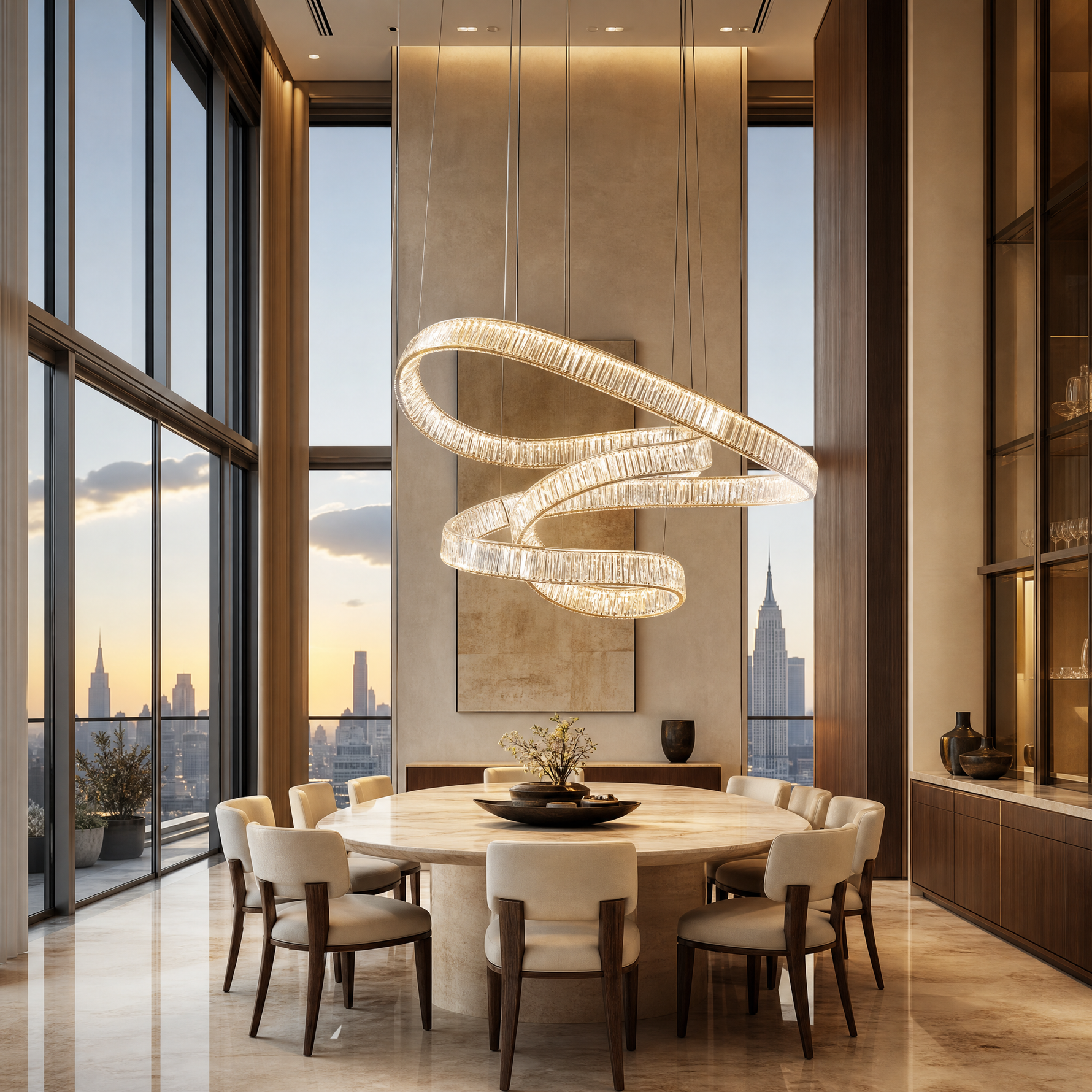 LED Rod Chandelier