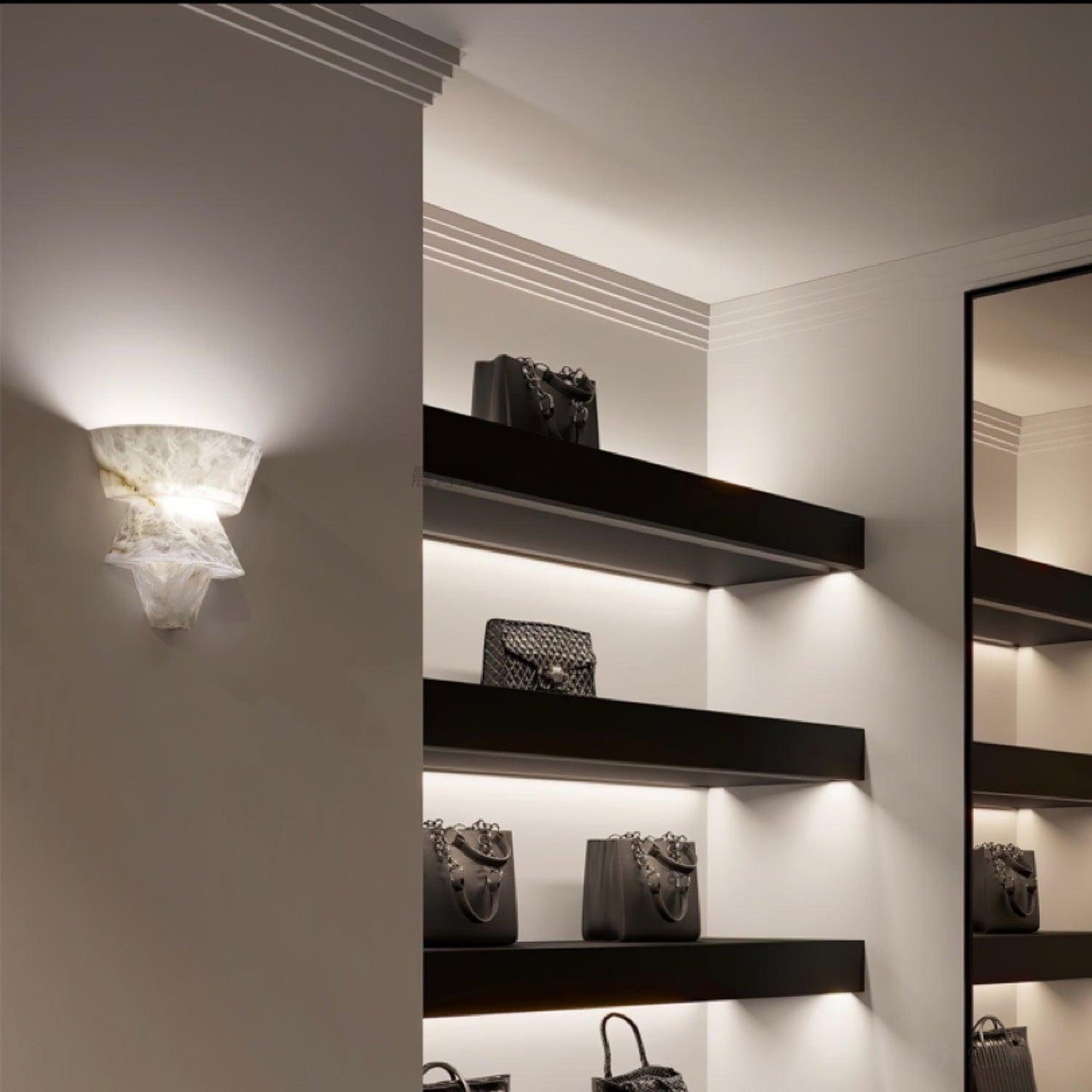 Vakkerlight Alabaster Laboratory Wall Light – Modern Geometric Sconce