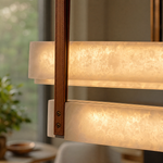 Lacora Modern Alabaster Linear Pendant Light