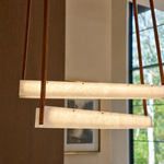 Lacora Modern Alabaster Linear Pendant Light