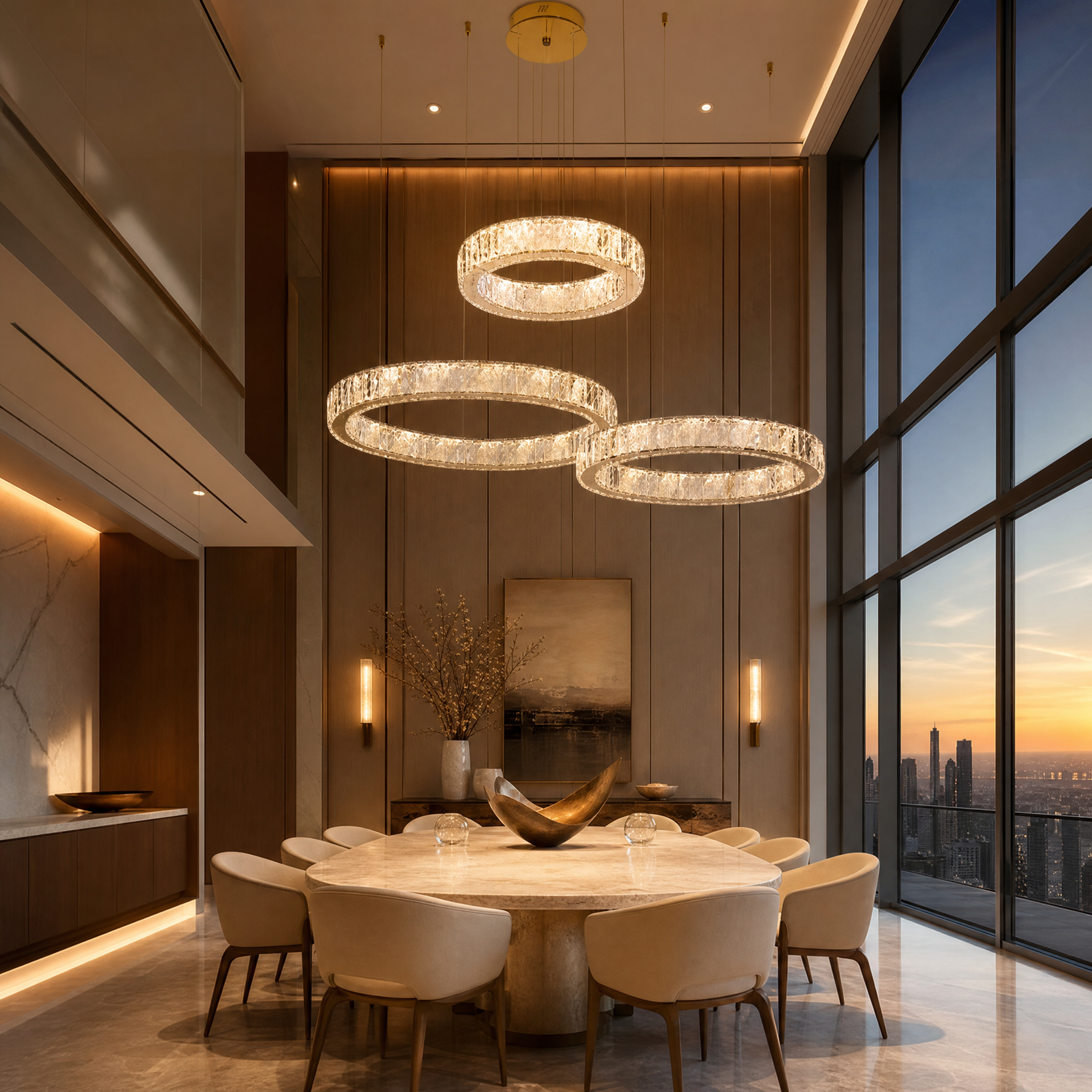 Lacrima Crystal Trio Chandelier