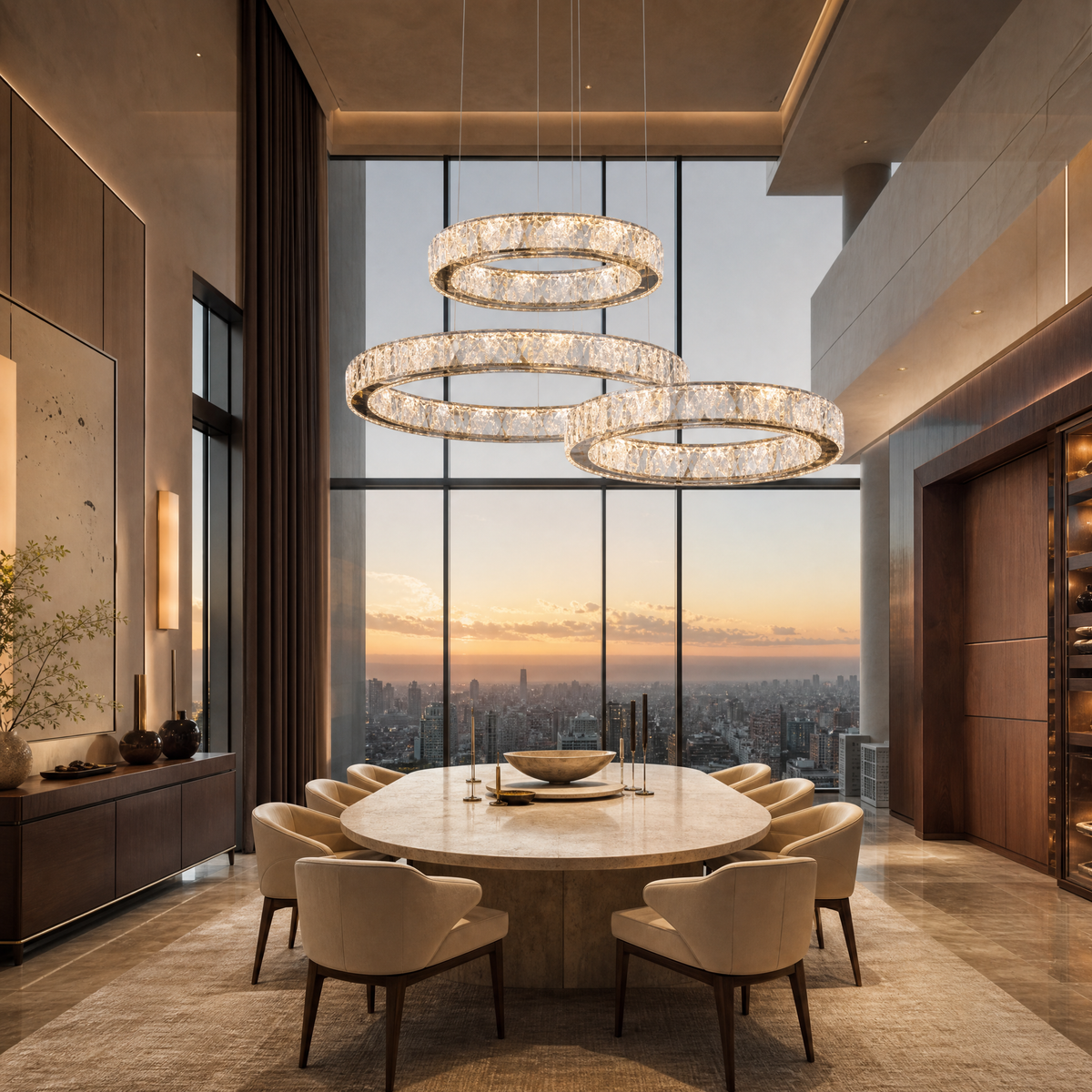 Lacrima Crystal Trio Chandelier