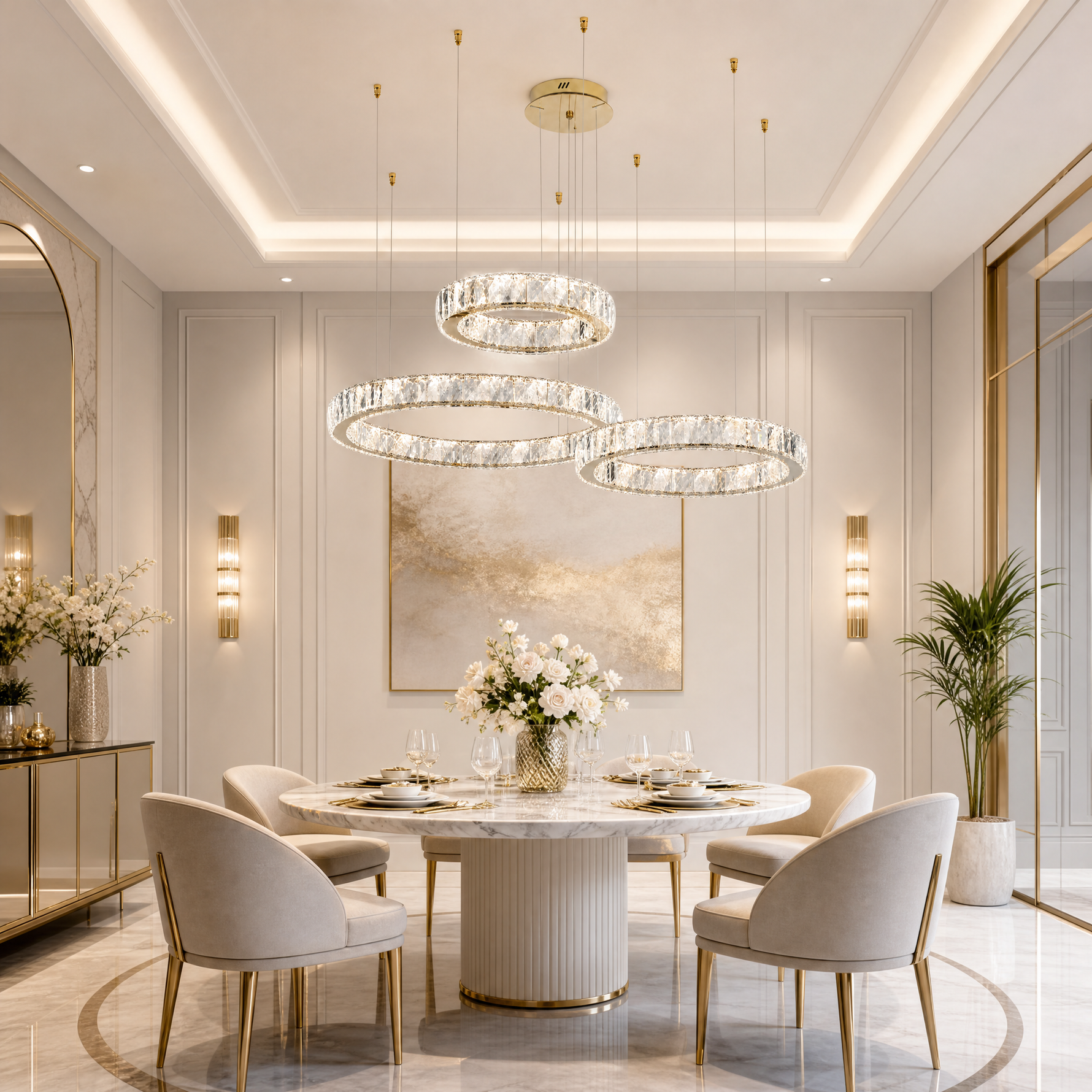 Lacrima Crystal Trio Chandelier