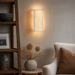 Lantern Box Compact Frame Alabaster Wall Sconce
