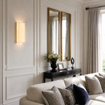 Lantern Box Compact Frame Alabaster Wall Sconce