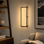 Lantern Box Tall Pillar Alabaster Wall Sconce