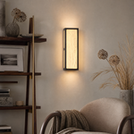 Lantern Box Tall Pillar Alabaster Wall Sconce