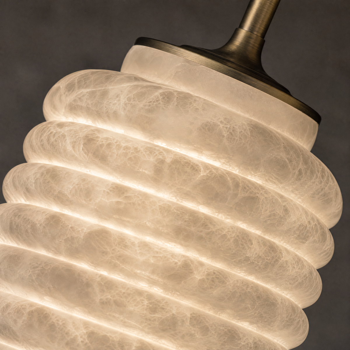 Lantern Cylinder Alabaster Pendant Light