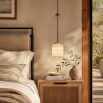 Lantern Cylinder Alabaster Pendant Light