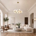Lauro Ceramic Leaf Chandelier