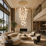 Lauro Ceramic Leaf Crown Chandelier