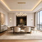 Lauro Ceramic Leaf Halo Chandelier