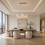 Lauro Ceramic Leaf Halo Chandelier