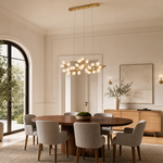 Lauro Ceramic Leaf Halo Chandelier