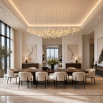 Lauro Ceramic Leaf Linear Chandelier