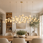 Lauro Ceramic Leaf Linear Chandelier