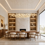 Lauro Ceramic Leaf Linear Chandelier