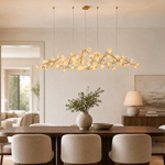 Lauro Ceramic Leaf Linear Chandelier