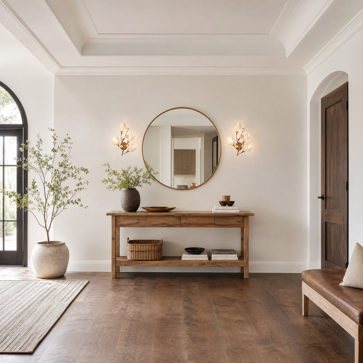 Lauro Ceramic Leaf Wall Sconce