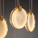 Leaf Cascade Alabaster Pendant Light