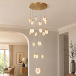 Leaf Cascade Alabaster Pendant Light