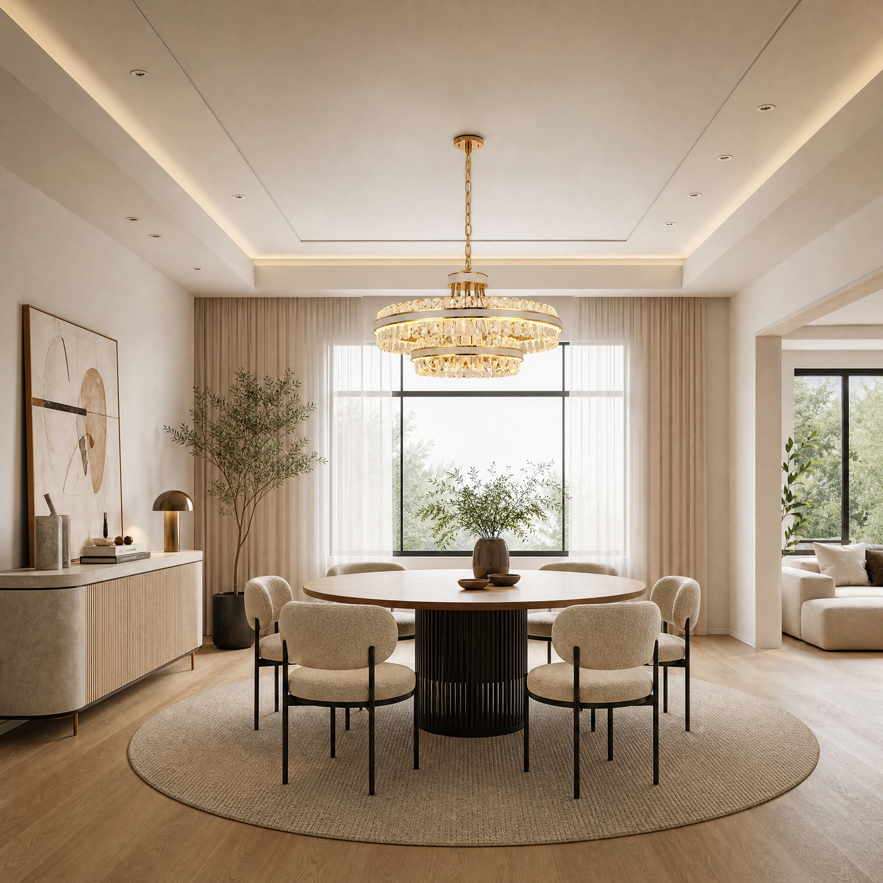 Leather Duo Chandelier