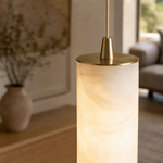 Linea Alabaster Kitchen Island Pendant Light