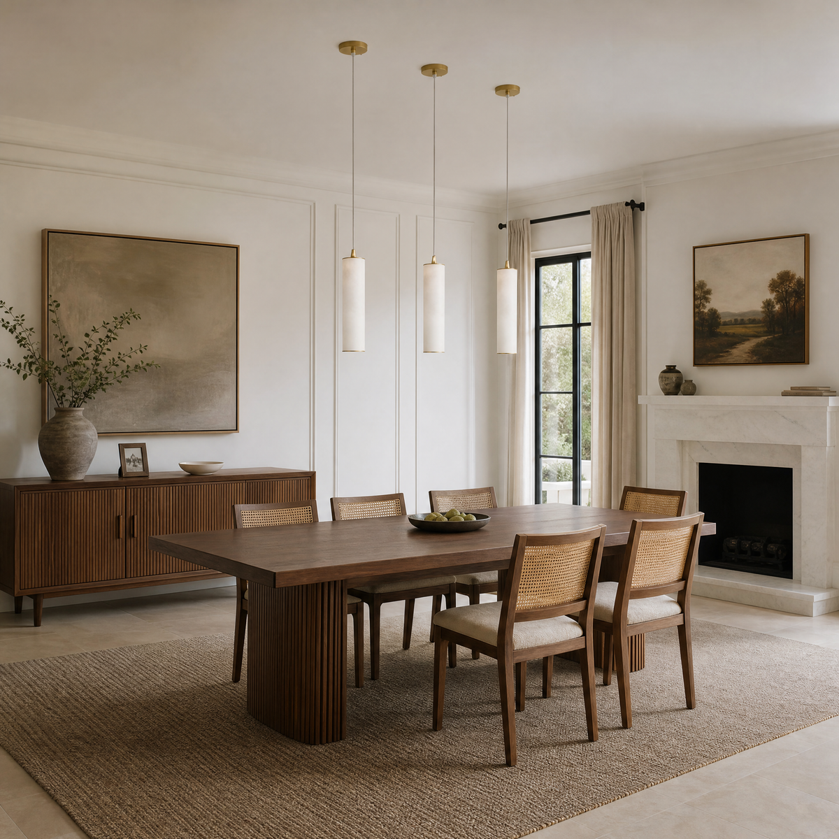 Linea Alabaster Kitchen Island Pendant Light