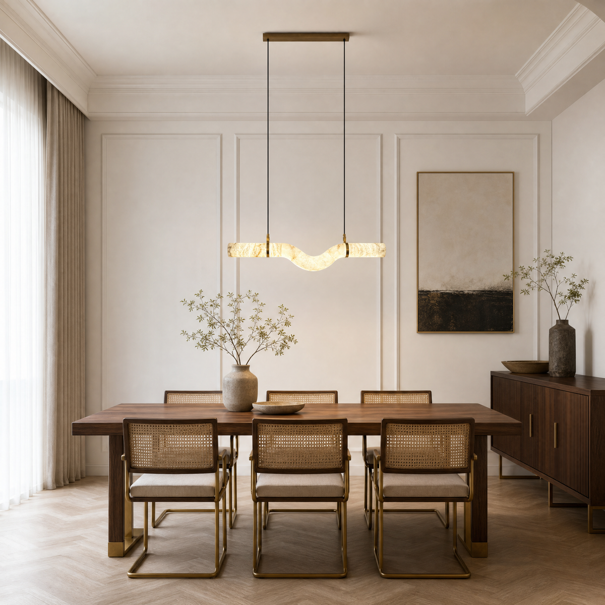 Linea Dining Table Modern Lighting