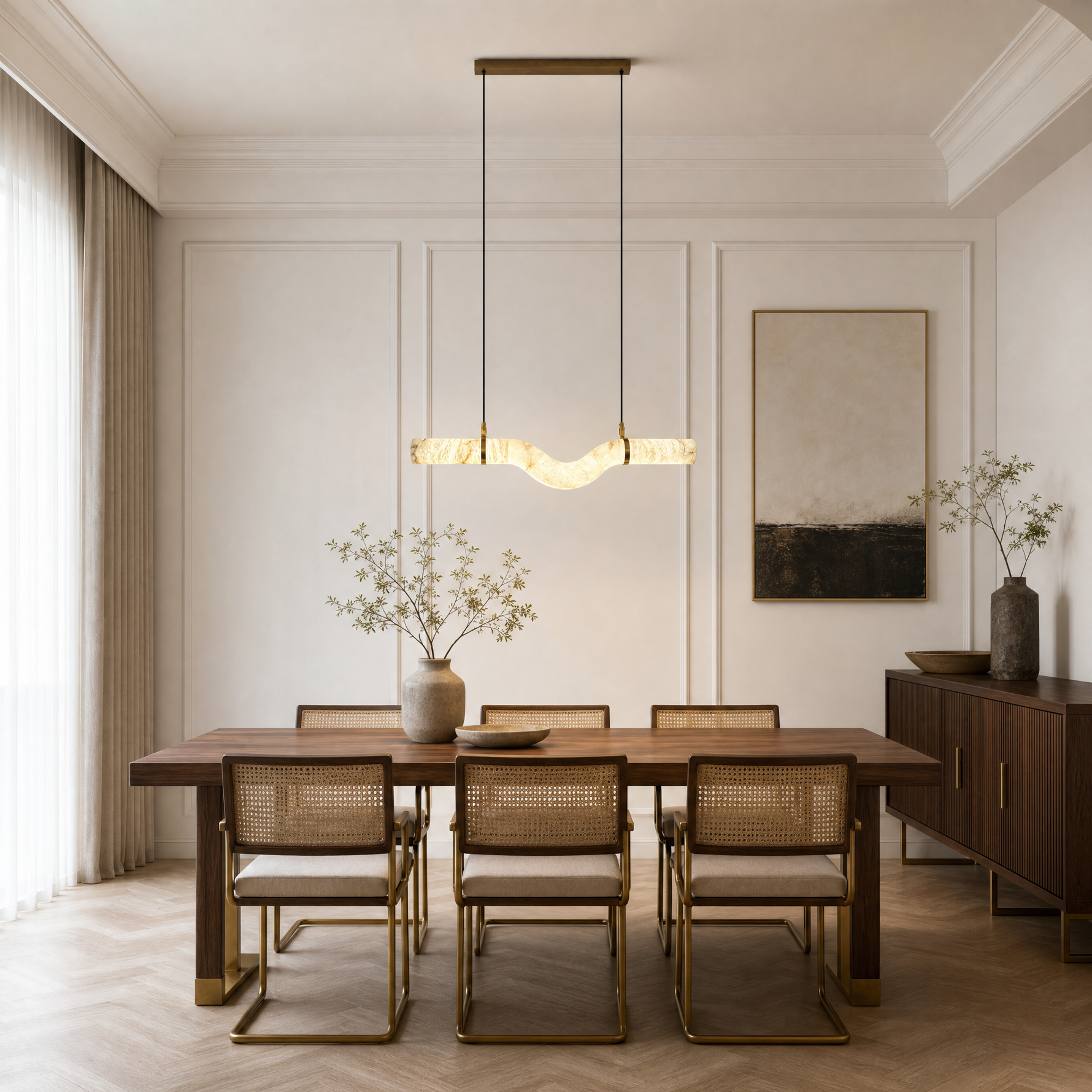 Linea Dining Table Modern Lighting