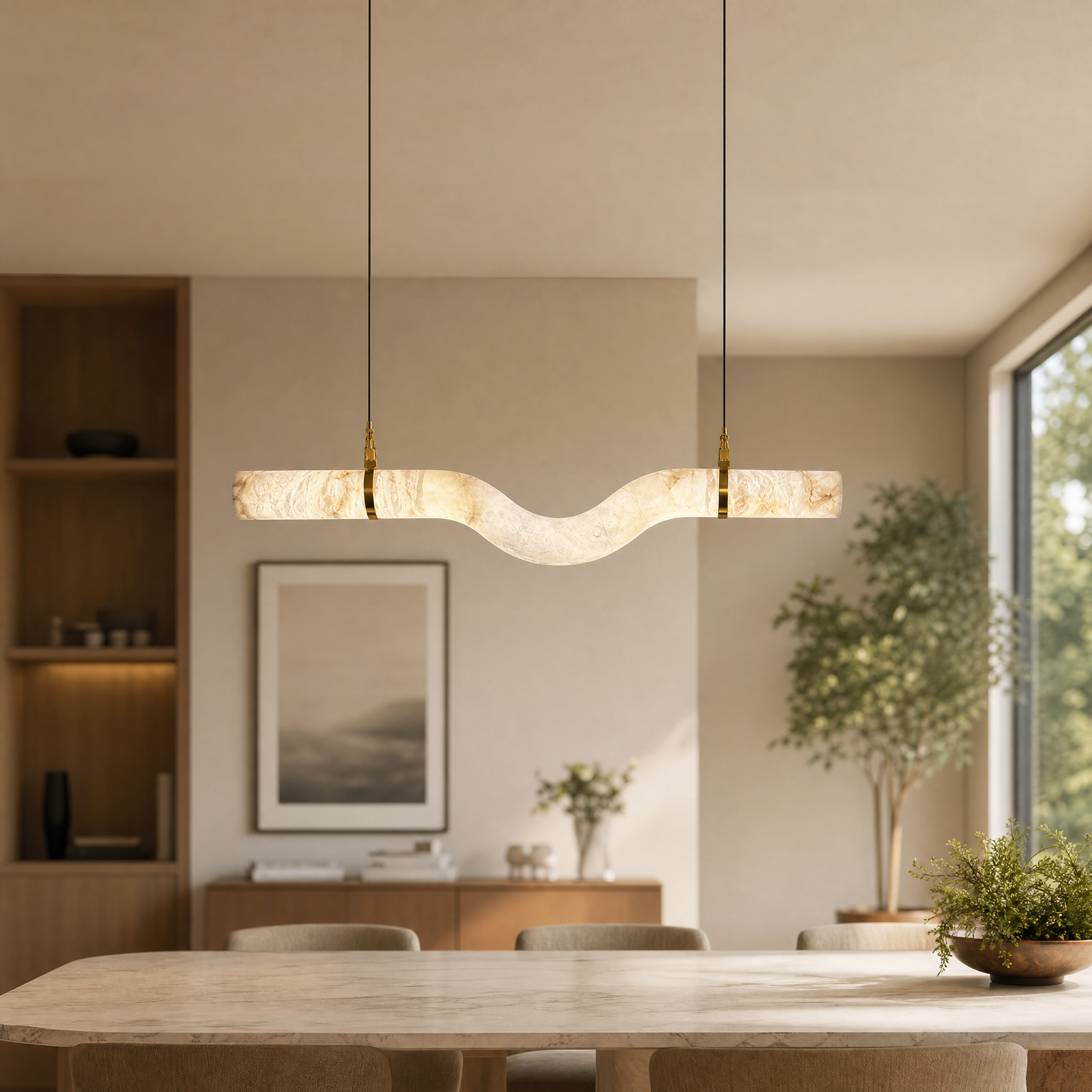 Linea Dining Table Modern Lighting
