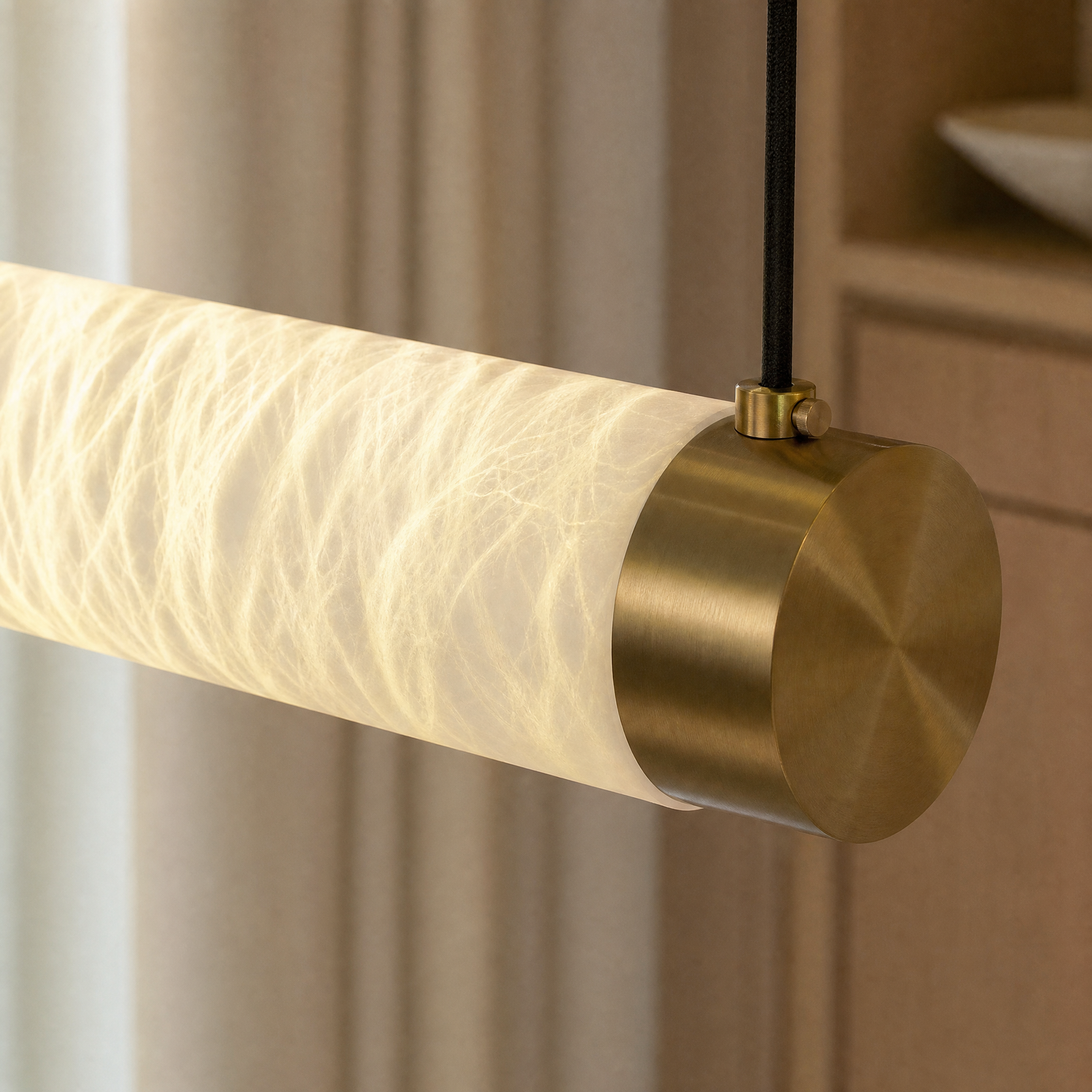 Linea Modern Brass Linear Pendant Light