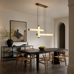 Linea Modern Brass Linear Pendant Light