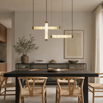 Linea Modern Brass Linear Pendant Light