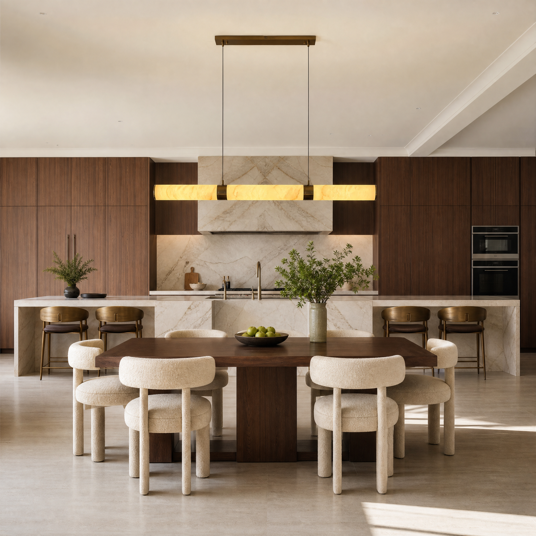 Linea Modern Linear Alabaster Pendant Light