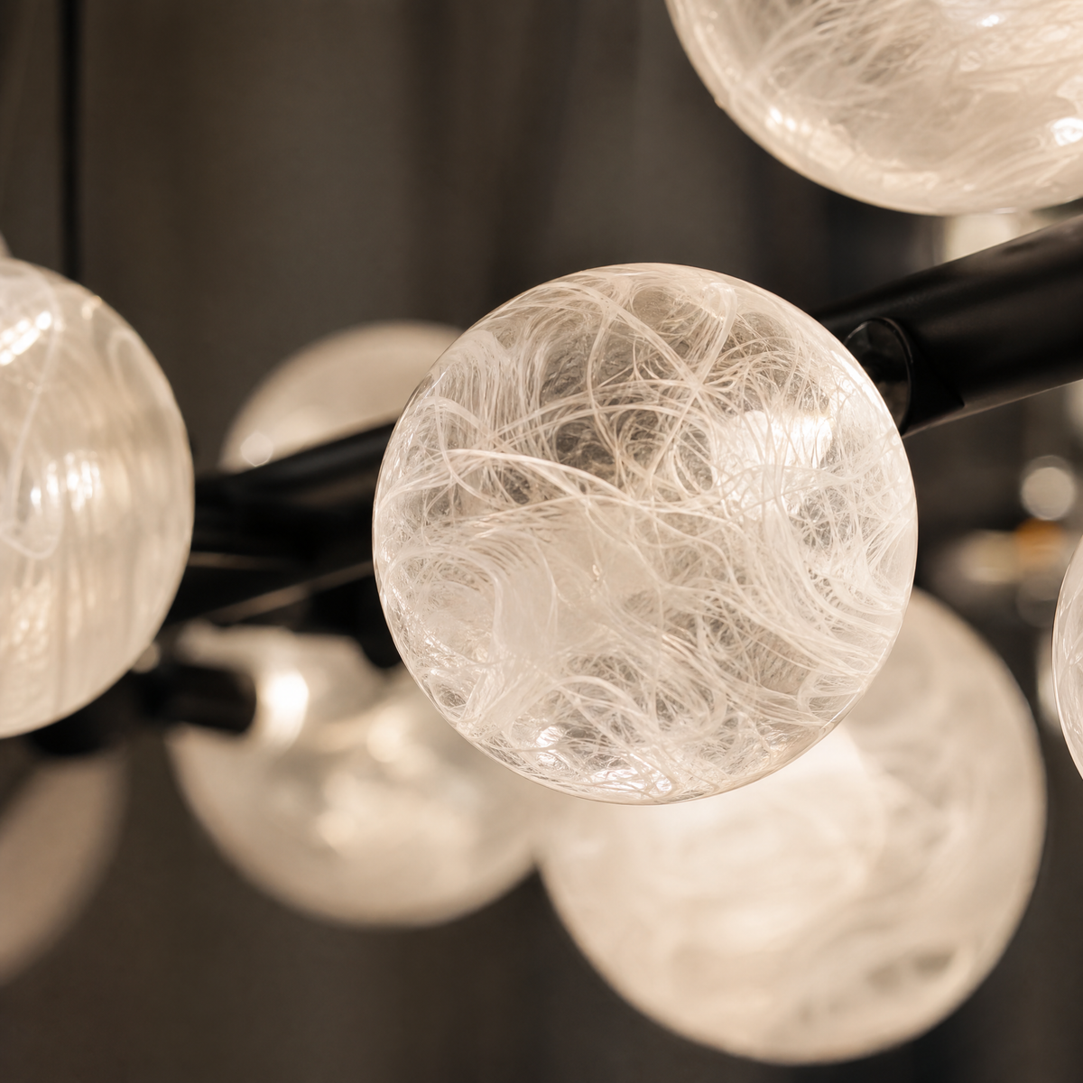 Linear Grape Pendant Alabaster