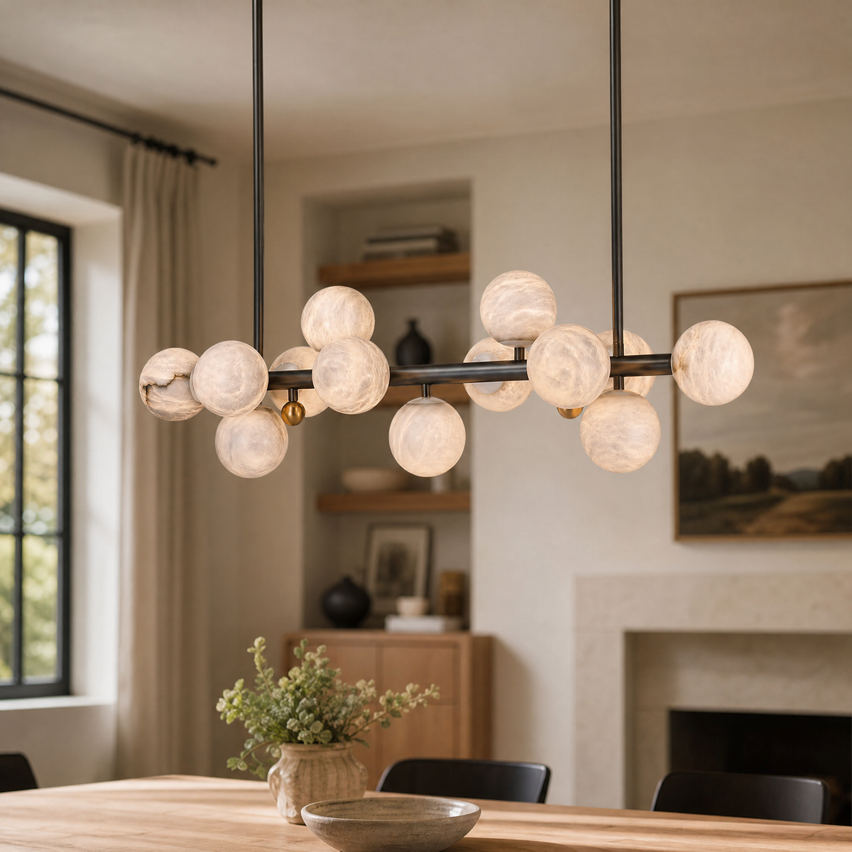Linear Grape (extra) Alabaster Pendant Light