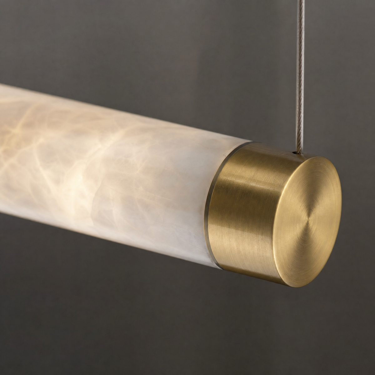 Linear Rod Alabaster Pendant Light