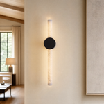 Linear Rod Double Ended Alabaster Wall Sconce