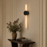 Linear Rod Double Ended Alabaster Wall Sconce