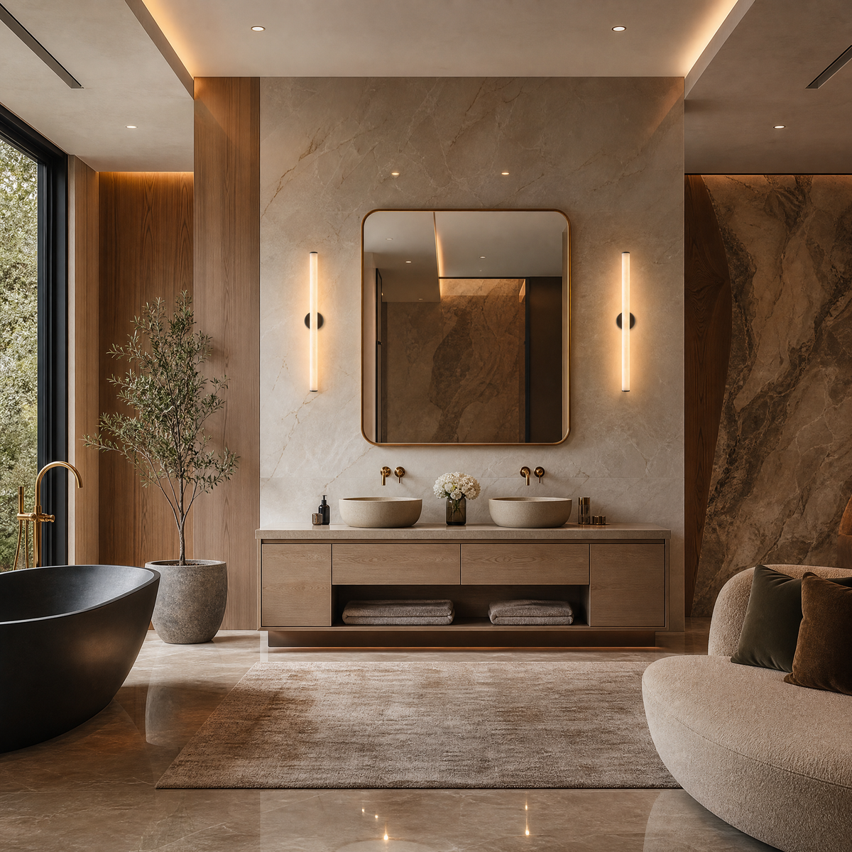 Linear Rod Extra Long Alabaster Tube Wall Sconce